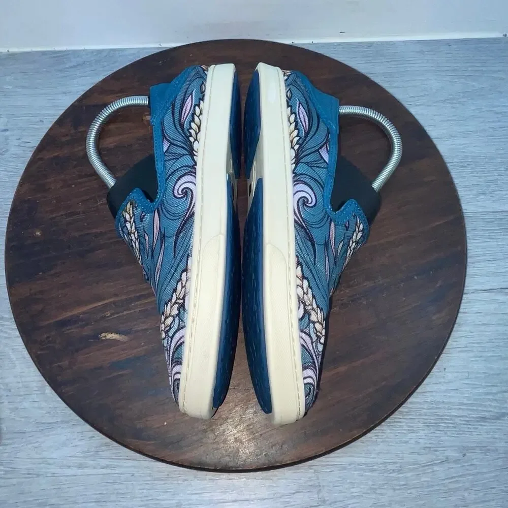 Olukai Kailua Hoa Wooden Wave Slip On Flats Shoes Sneakers Womens Size 6